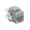 Leviton 1-Port Mod Jack 110 8W8P Utp, T568A/B Cat5E Quickport, Gigamax Gray 5G110-RG5